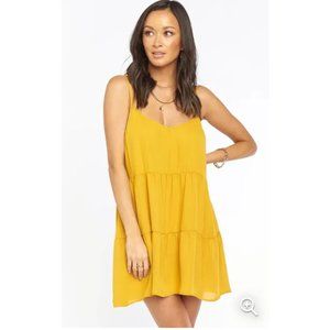 Show Me Your Mumu Caroline Mini Dress Mustard Size Small